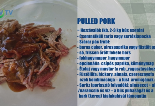 Ismét jelentkezik a VTV konyhája. Tépett disznó , barbecue technikával.