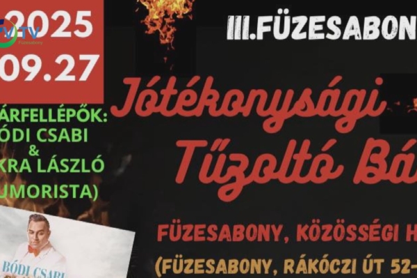 Szeptemberben újra lesz jótékonysági Tűzoltó bál